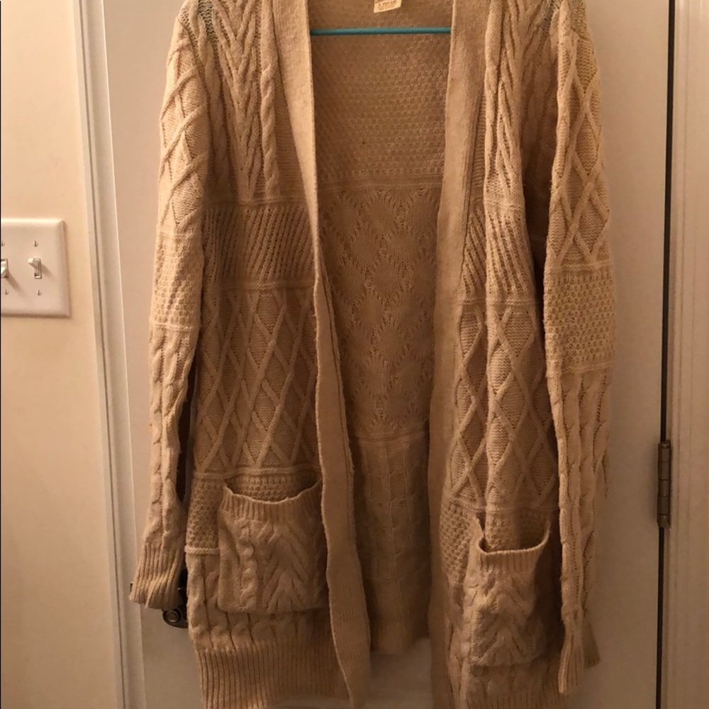 Tan/Cream Cardigan